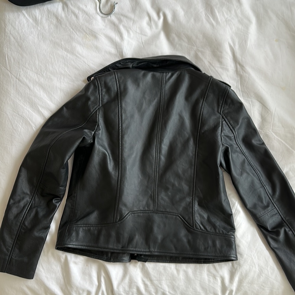 Brand new w/tags black Sam Edelman, leather motorcycle jacket. Never been worn. - Picture 6 of 8